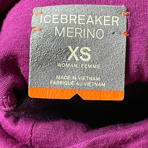 Icebreaker Womens XS Purple Pullover Turtleneck High Neck Sweater Merino Wool - Picture 2 of 6
